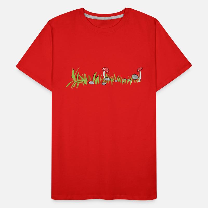 Herbe Nature Champignon Surface Sol T-shirt bio Premium Homme