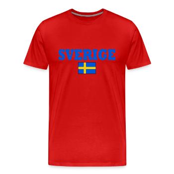 Sverige - Männer Premium Bio T-Shirt - Rot - Vorne - Damien (186cm)