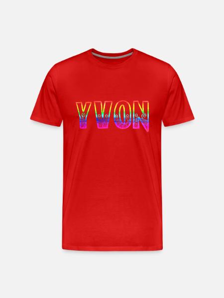 yvon rs rainbow - Men's Premium Organic T-Shirt - red