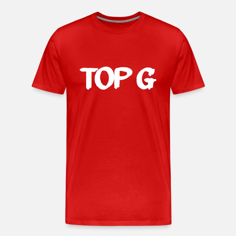 Top G - Männer Premium Bio T-Shirt - Rot