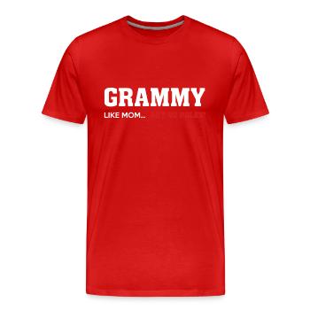 Grammy Like Mom But No Rules Funny Grandmother - Men's Premium Organic T-Shirt - red - Front - Damien (186cm)