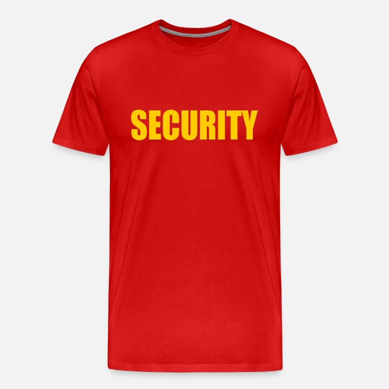 Security - Männer Premium Bio T-Shirt - Rot