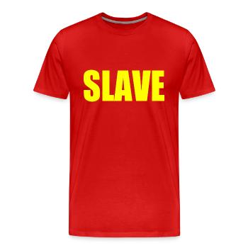 Slave - Männer Premium Bio T-Shirt - Rot - Vorne - Damien (186cm)