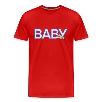 Bébé - T-shirt bio Premium Homme - rouge - Devant - Damien (186cm)