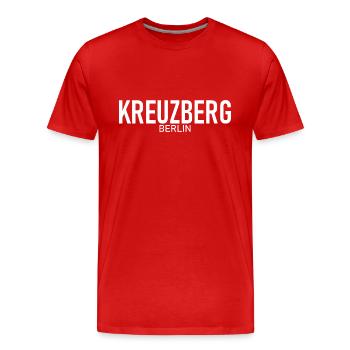 Kreuzberg - Berlin - District - Germany - Men's Premium Organic T-Shirt - red - Front - Damien (186cm)