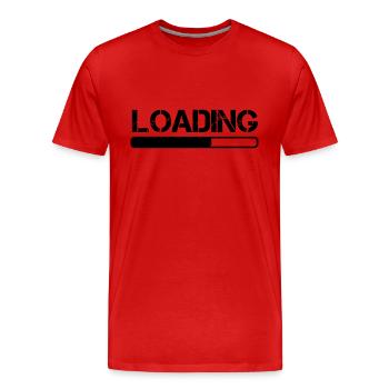 Loading - Men's Premium Organic T-Shirt - red - Front - Damien (186cm)