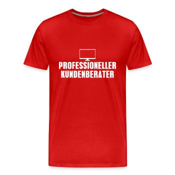 IT Administrator Professioneller Kundenservice - Männer Premium Bio T-Shirt - Rot - Vorne - Damien (186cm)