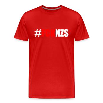 Fck nzs - Männer Premium Bio T-Shirt - Rot - Vorne - Damien (186cm)