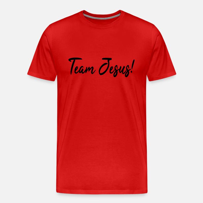 Team Jesus Geschenk Christlich - Männer Premium Bio T-Shirt - Rot