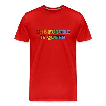 L’avenir est queer - T-shirt bio Premium Homme - rouge - Devant - Damien (186cm)