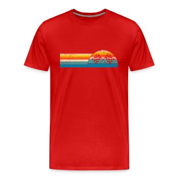 Race Flag Flag Symbol Icon Voitures Illustration - Men's Premium Organic T-Shirt - red - Front - Damien (186cm)
