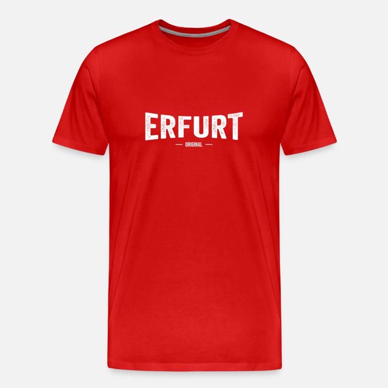 Erfurt Original - Männer Premium Bio T-Shirt - Rot