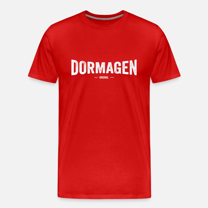 Dormagen Original - Männer Premium Bio T-Shirt - Rot