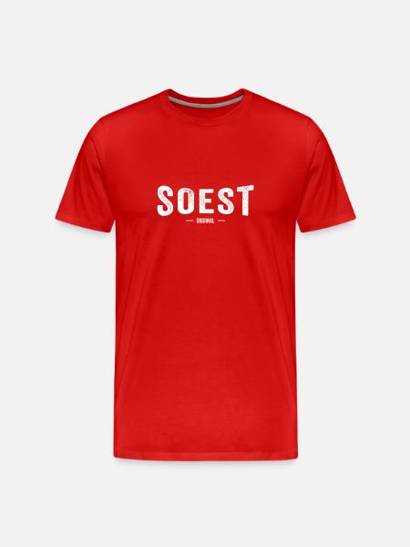 Soest Original - Männer Premium Bio T-Shirt - Rot
