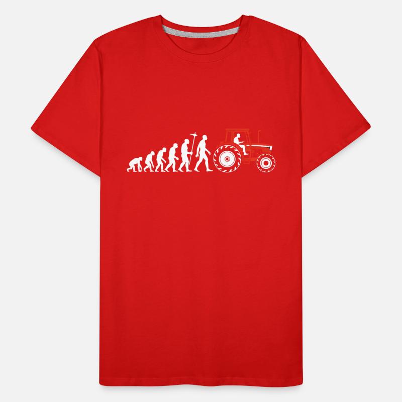 Evolution Farmer Farmer Traktor Männer Premium Bio T-Shirt