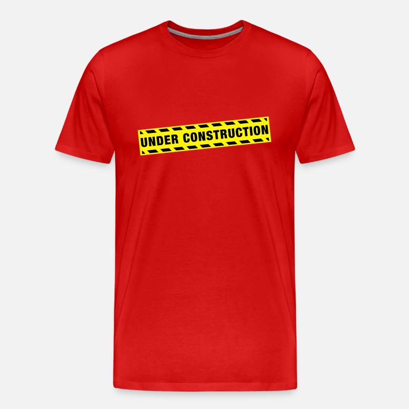 under_construction_de2 - Männer Premium Bio T-Shirt - Rot