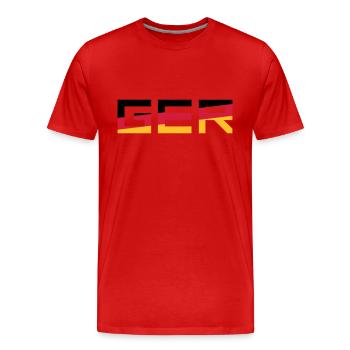 GER Team Germany Germany Colors Black Red Go - Men's Premium Organic T-Shirt - red - Front - Damien (186cm)
