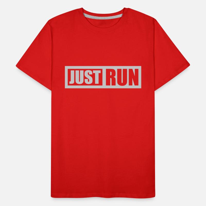 Conception de Runner Just Run T-shirt bio Premium Homme