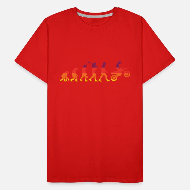 Evolution Graphic Dirt Biker Motorcycle Enduro Mot Männer Premium Bio T-Shirt