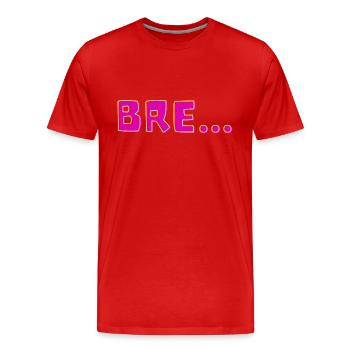 Bre… - Männer Premium Bio T-Shirt - Rot - Vorne - Damien (186cm)