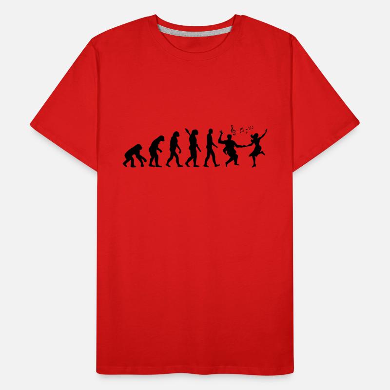 Darwin Evolution to Swing - Black T-shirt bio Premium Homme