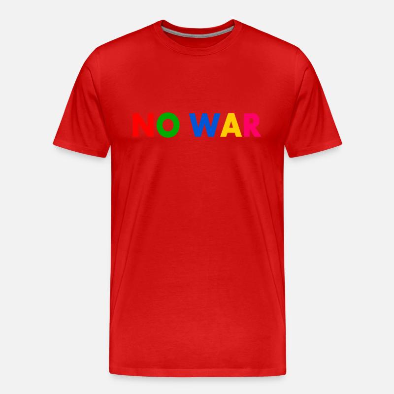 No war - Männer Premium Bio T-Shirt - Rot