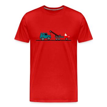 Truck - Männer Premium Bio T-Shirt - Rot - Vorne - Damien (186cm)