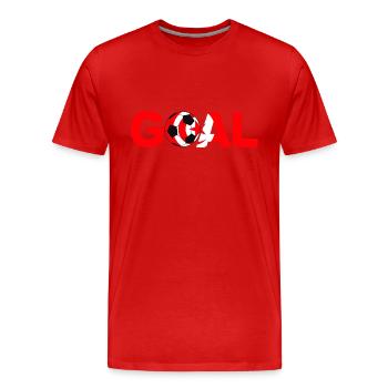 Fußball Tunesien Tor - Männer Premium Bio T-Shirt - Rot - Vorne - Damien (186cm)