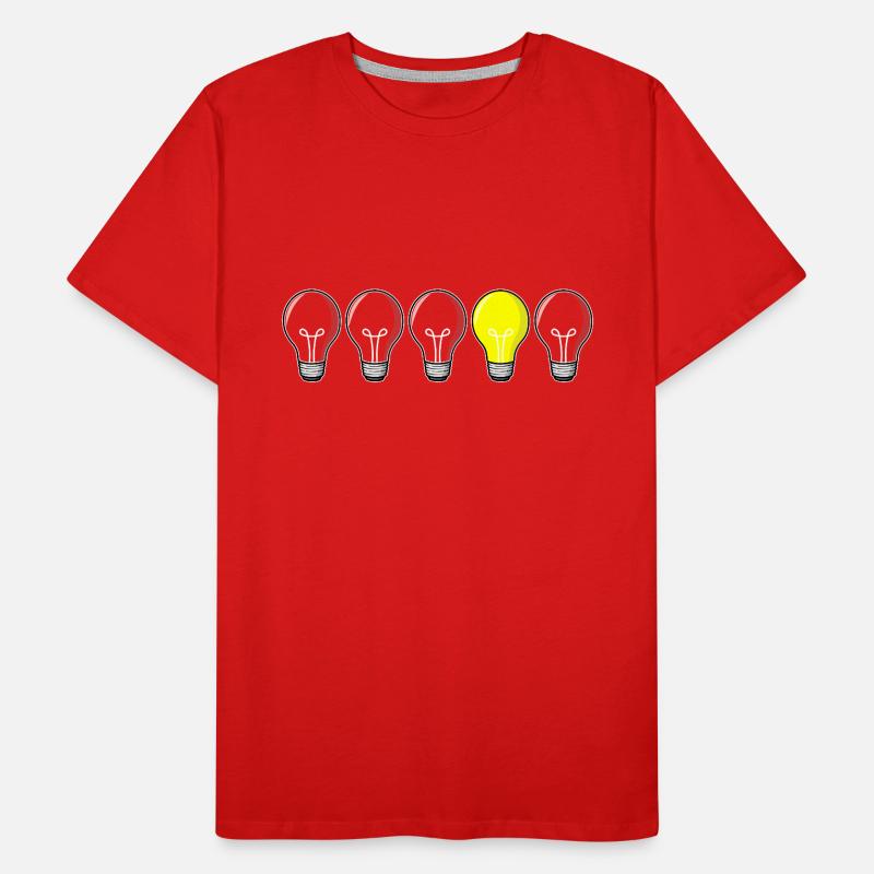 5 light bulbs - light on Men's Premium Organic T-Shirt