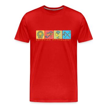 Egyptian Mythology Ägypthische Mythologie - Männer Premium Bio T-Shirt - Rot - Vorne - Damien (186cm)