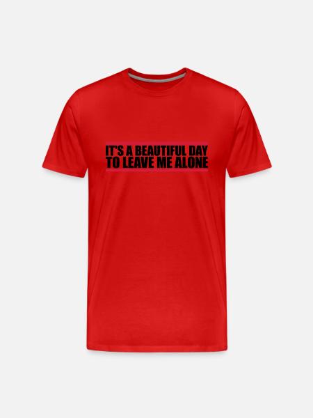 leave me alone day - Men's Premium Organic T-Shirt - red