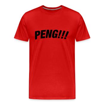 Paintball Airsoft - Men's Premium Organic T-Shirt - red - Front - Damien (186cm)