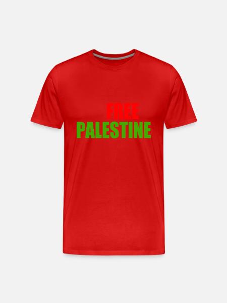 Free palestine - Men's Premium Organic T-Shirt - red