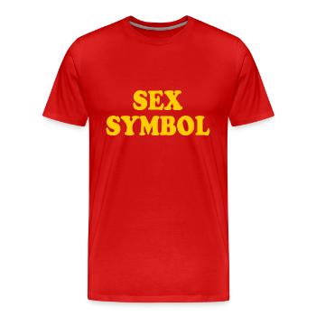 Sex symbol - Men's Premium Organic T-Shirt - red - Front - Damien (186cm)