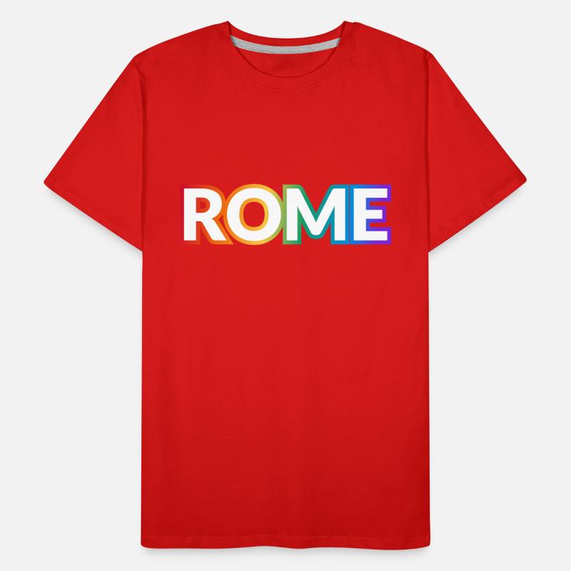 ROME PRIDE rainbow text Men's Premium Organic T-Shirt