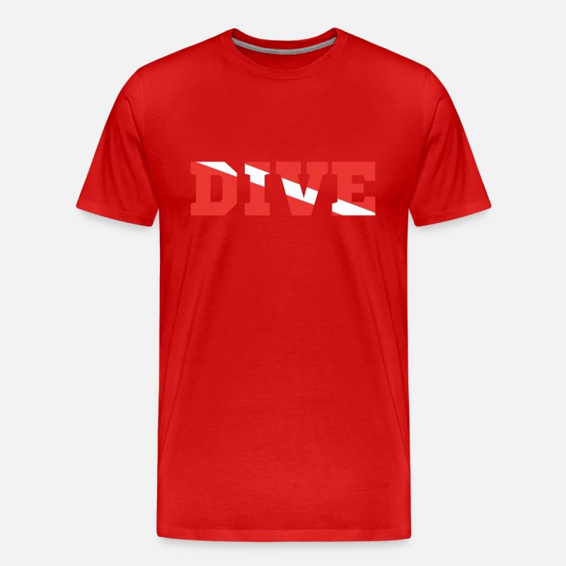 Plongée Plongeur Scuba - T-shirt bio Premium Homme - rouge
