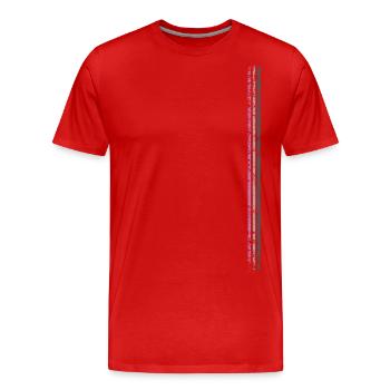 Deco Colors Stripes - Subtle - Men's Premium Organic T-Shirt - red - Front - Damien (186cm)