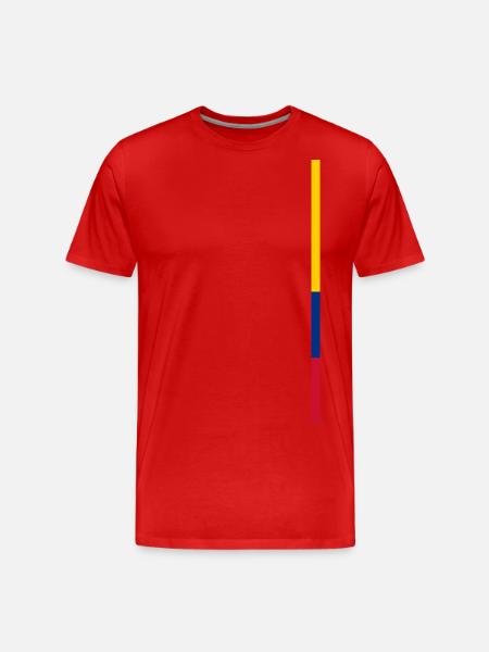 Colombia Stripe - Men's Premium Organic T-Shirt - red