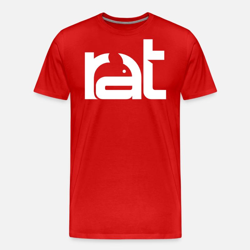 Rat - Ratte - Männer Premium Bio T-Shirt - Rot