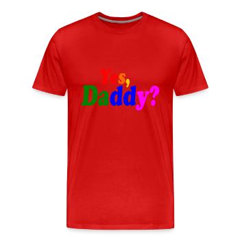 Yes daddy - T-shirt bio Premium Homme - rouge - Devant - Damien (186cm)