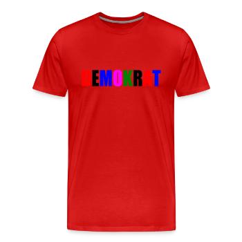 Demokrat - Männer Premium Bio T-Shirt - Rot - Vorne - Damien (186cm)