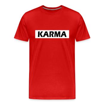 Karma - T-shirt bio Premium Homme - rouge - Devant - Damien (186cm)