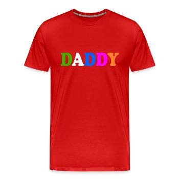 Daddy - Men's Premium Organic T-Shirt - red - Front - Damien (186cm)