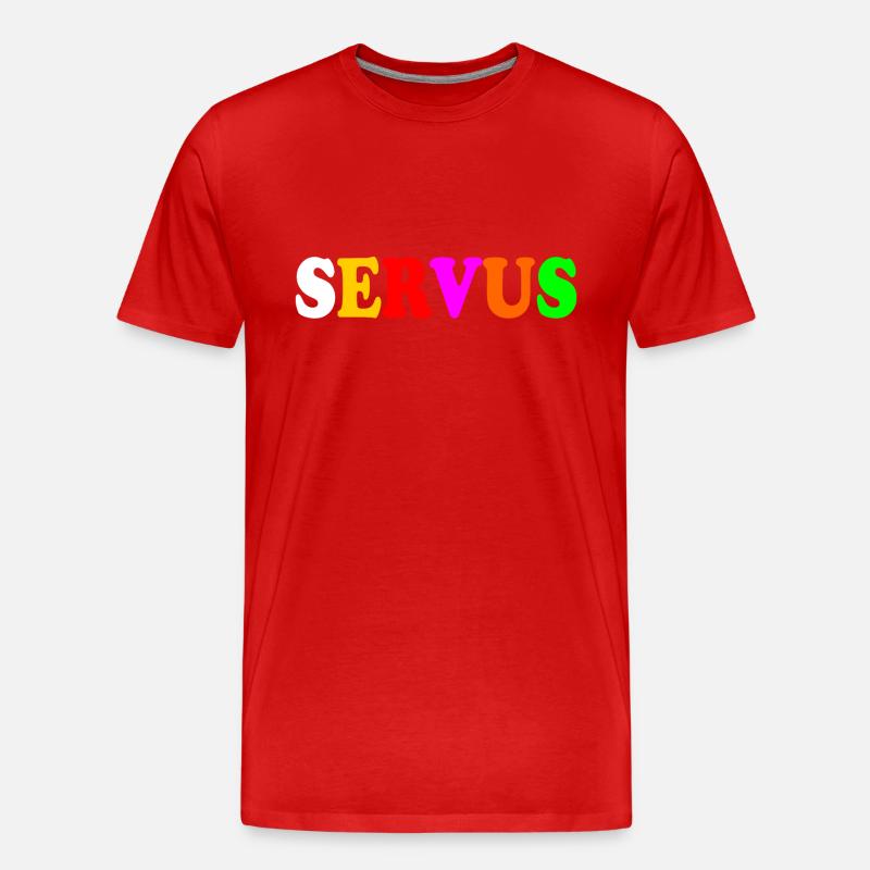 servus - Männer Premium Bio T-Shirt - Rot