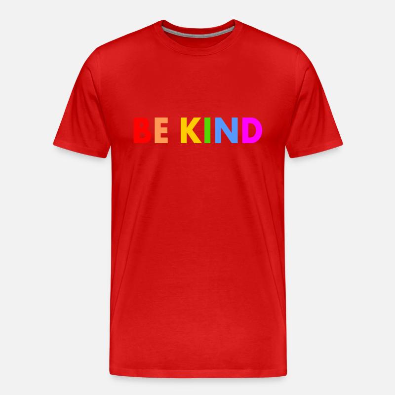 Be kind - Männer Premium Bio T-Shirt - Rot