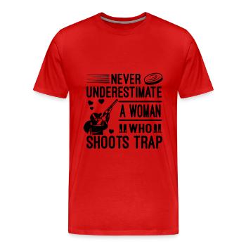 Trapschießen | Schießsport Fallenschießen Geschenk - Männer Premium Bio T-Shirt - Rot - Vorne - Damien (186cm)