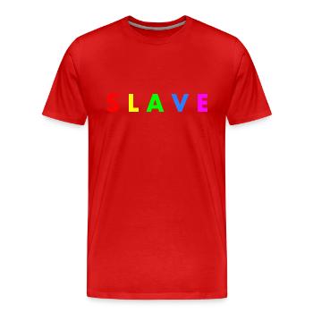 Slave - Männer Premium Bio T-Shirt - Rot - Vorne - Damien (186cm)