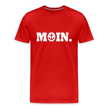 Moin - T-shirt bio Premium Homme - rouge - Devant - Damien (186cm)