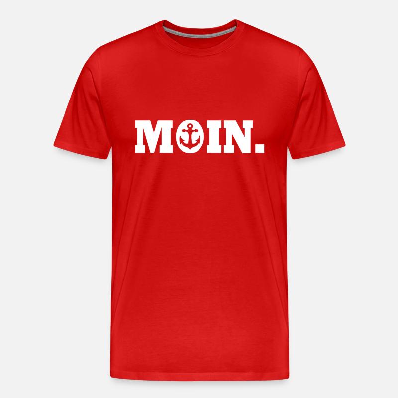 Moin - Männer Premium Bio T-Shirt - Rot