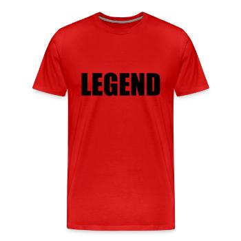 Legend - Männer Premium Bio T-Shirt - Rot - Vorne - Damien (186cm)